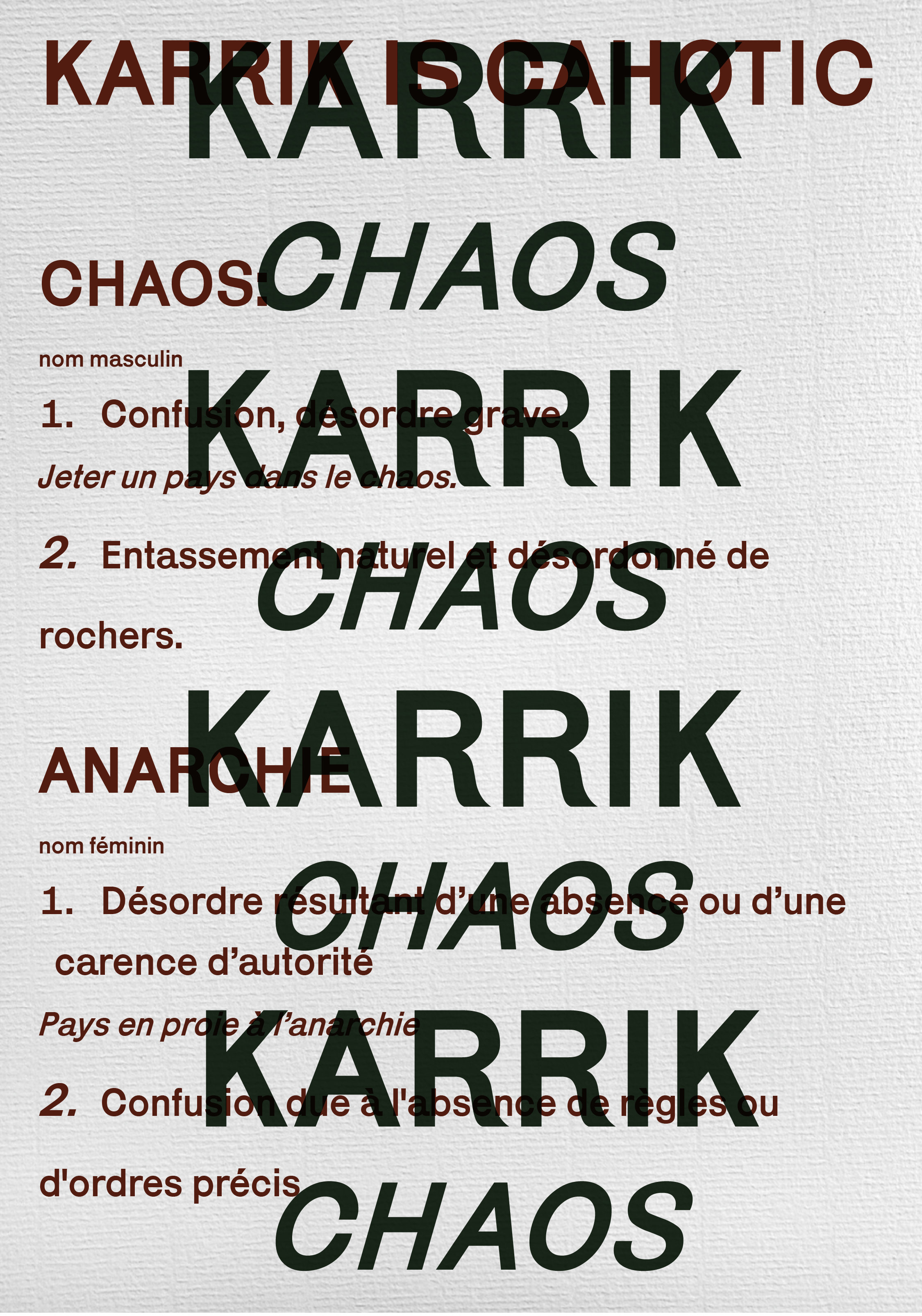 spécimen 1 de Karrik